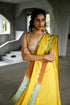 Handwoven Lemon Maheshwari Saree
